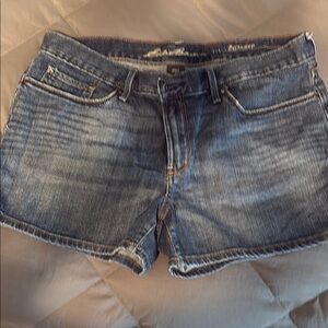 Eddie Bauer Blue Jean Shorts Classic Denim Style